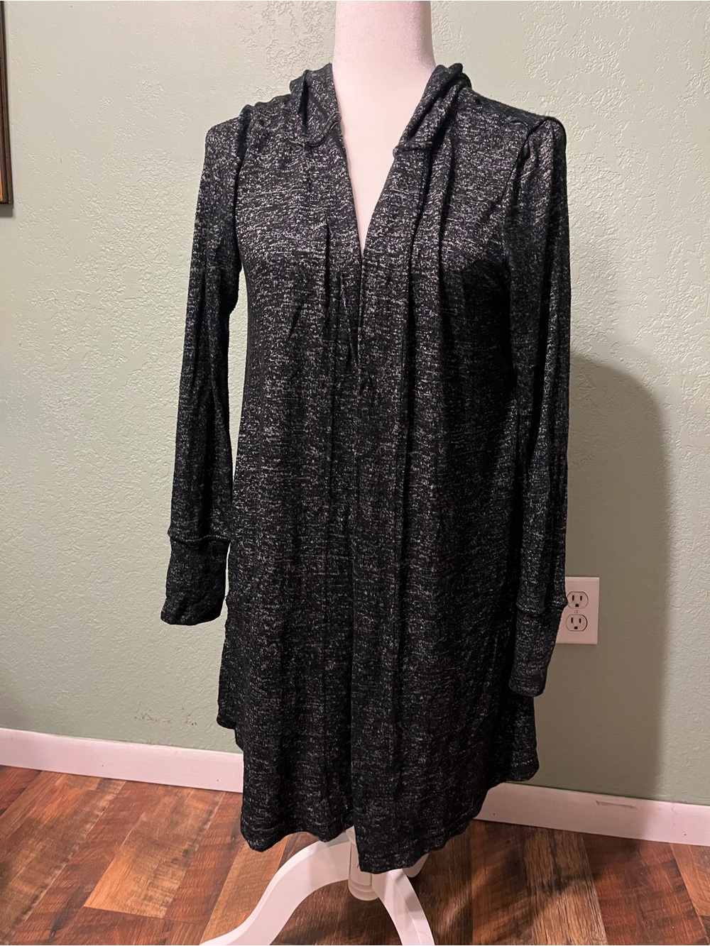 Members Mark Black Hooded Cardigan